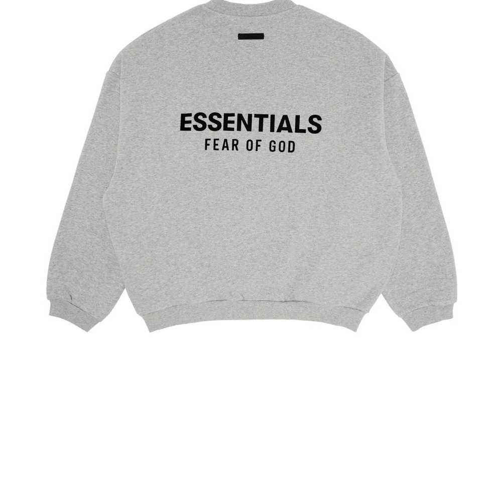 Fear of God Essentials Light Gray Crewneck Sweater